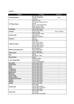 Karachi Retailer Location Discount Johnny Rockets