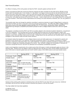 Dear Parent/Guardian, Spring 2016 Spring 2017 Spring 2018