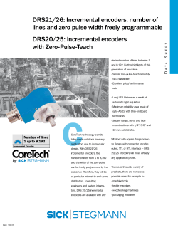 DRS21/26: Incremental encoders, number of lines and zero pulse