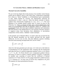 Chapter 14: Convection Theory