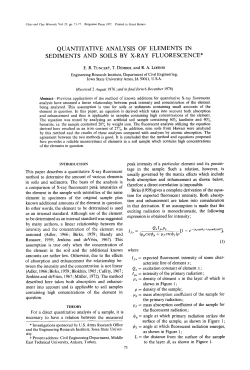 quantitative analysis of elements in sediments and soils by x