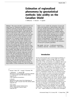 Estimation of regionalized phenomena by geostatistical methods