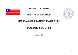 National curriculum for grades 7 to 9: social studies