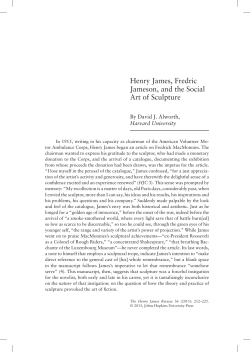 Henry James, Fredric Jameson, and the Social Art of Sculpture