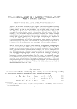 Null controllability of a system of viscoelasticity with a moving control.