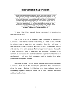 Instructional Supervision