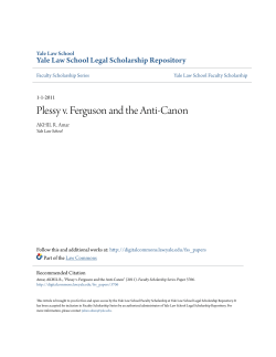 Plessy v. Ferguson and the Anti-Canon