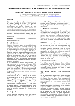 Application of thermodifussion in the development of new separation