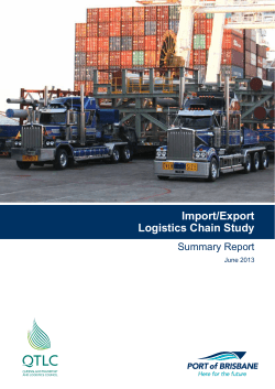 Import/Export Logistics Chain Study