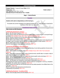 Unit 4 Earth, Moon, and Sun