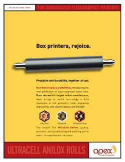 ULTRACELL&trade; ANILOX ROLLS