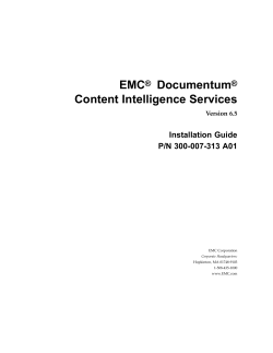 EMC Documentum Content Intelligence Services Version 6.5