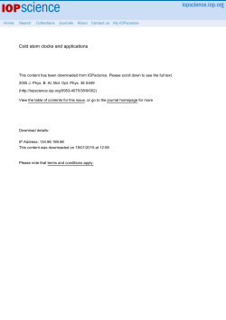 Cold atom clocks and applications