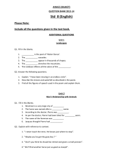 Std 8 (English) - St. Francis High School