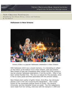 Halloween in New Orleans - New Orleans Bar Association