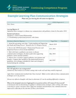 Example Learning Plan Communication Strategies