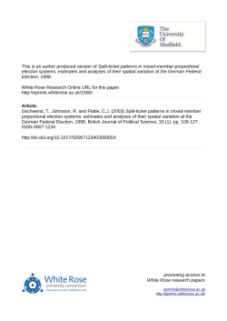 Split-ticket patterns in mixed-member proportional election systems