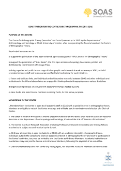 Constitution for the Centre for Ethnographic Theory