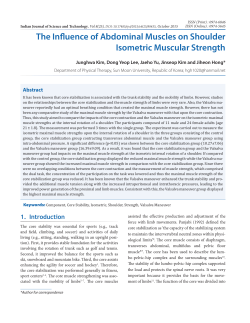 The Influence of Abdominal Muscles on Shoulder Isometric