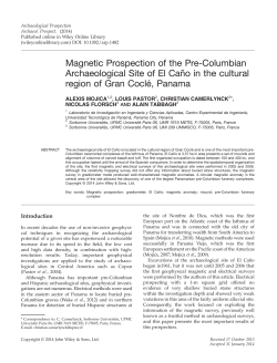 Magnetic Prospection of the Pre-Columbian - UMR Sisyphe