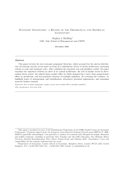 Economic Geography - Princeton University