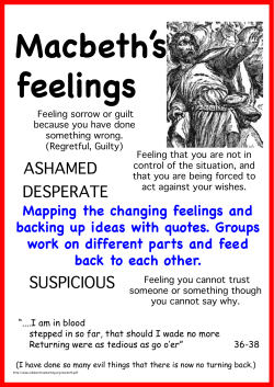 Macbeth`s Feelings - Collaborative Learning Project