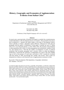 History, Geography and Economies of - IEFE