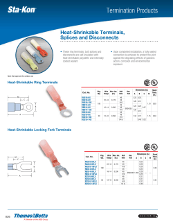 Heat-Shrinkable Terminals, Splices and DisconnectsB26&ndash;B27