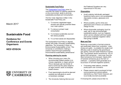 Sustainable Food - The University Centre