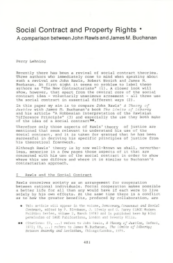 Social Contract and Property Rights