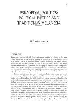 primordial politics? political parties and tradition - ANU Press
