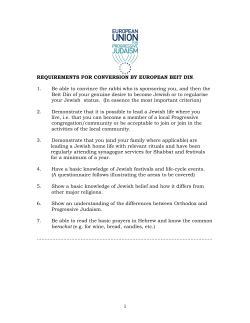 1 REQUIREMENTS FOR CONVERSION BY