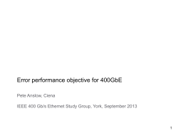 Error Performance Objective for 400 GbE