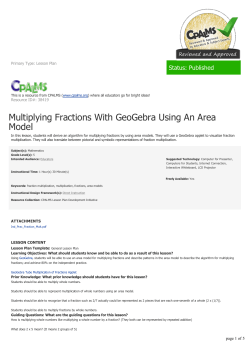 Multiplying Fractions With GeoGebra Using An Area Model