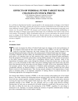Effects of Federal Funds Target Rate Changes on Stock Prices (PDF