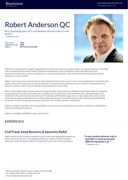 Robert Anderson QC - Blackstone Chambers