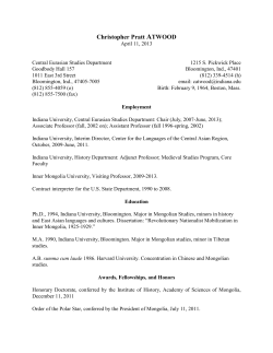 Curriculum Vitae - Indiana University Bloomington