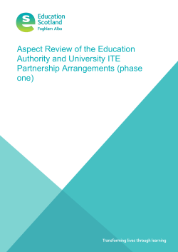 Aspect Review of the Education Authority and University ITE