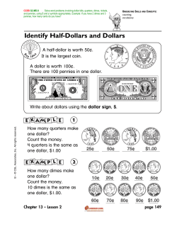 Identify Half-Dollars and Dollars