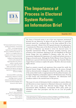 The Importance of Process in Electoral System Reform