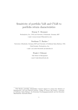 Sensitivity of portfolio VaR and CVaR to portfolio return characteristics