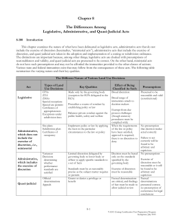 Chapter 8 The Differences Among Legislative, Administrative, and
