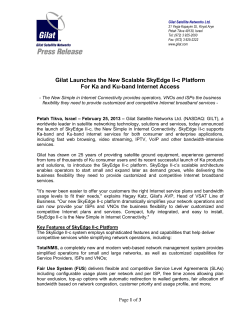 Gilat Launches the New Scalable SkyEdge II