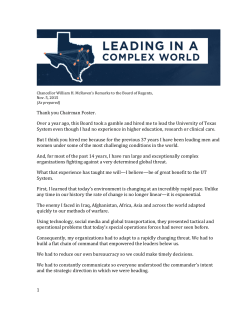 1 Thank you Chairman Foster. Over a year ago, this Board took a