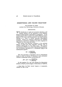 56 British Journal of Anaesthesia ANAESTHESIA AND BLOOD