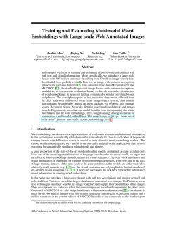 Training and Evaluating Multimodal Word