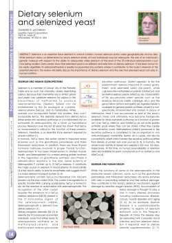 dietary selenium and selenized yeast