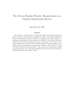 The Not-so-Popular Branch: Bicameralism as a Counter