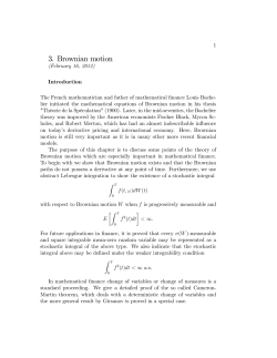3. Brownian motion