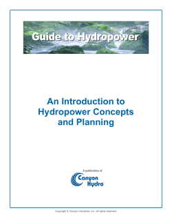 An Introduction to Hydropower Concepts and
